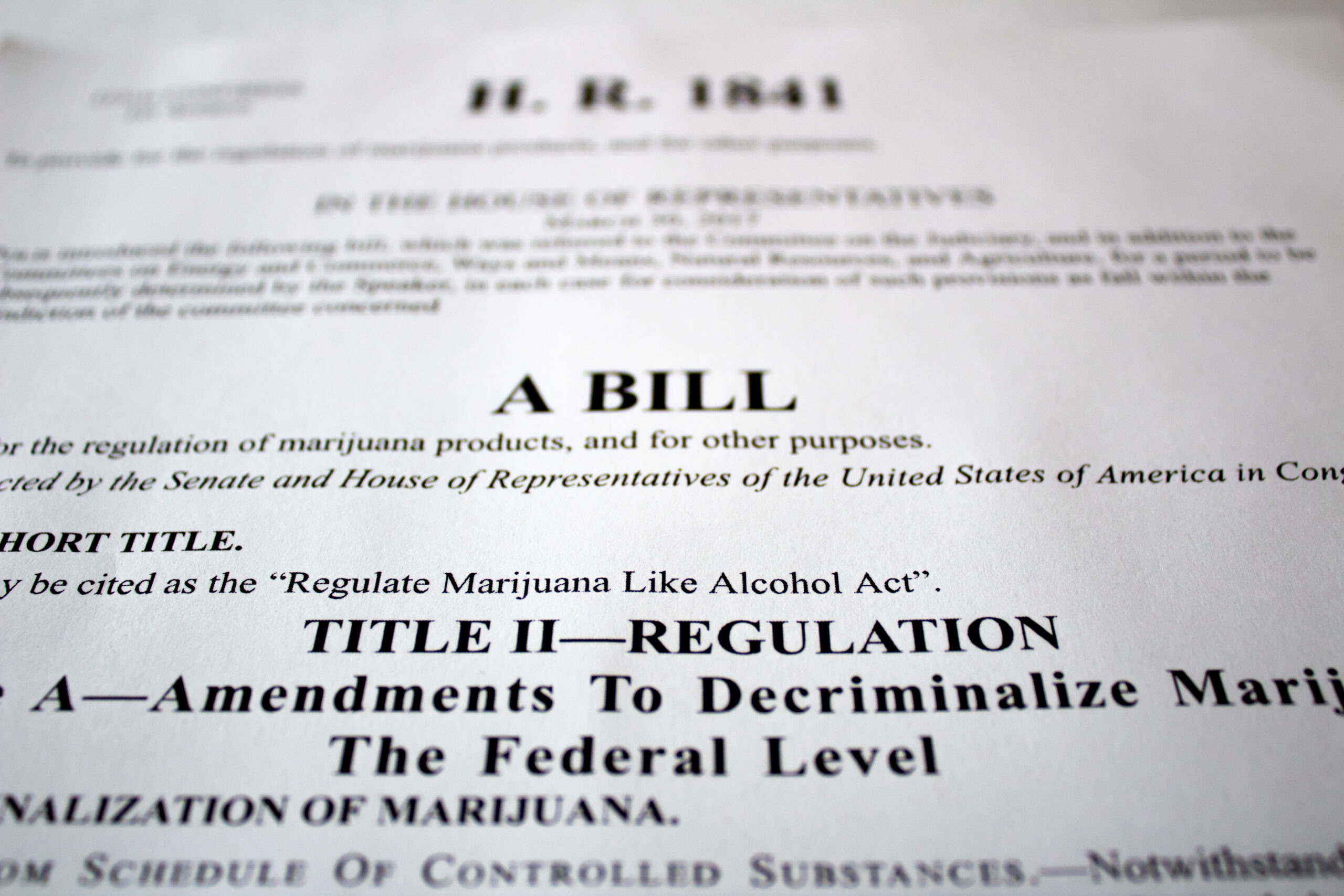Generic House Bill Image of a Congressional Bill Document