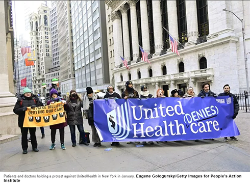 unitedhealth-group-protest DOJ Investigates UnitedHealth