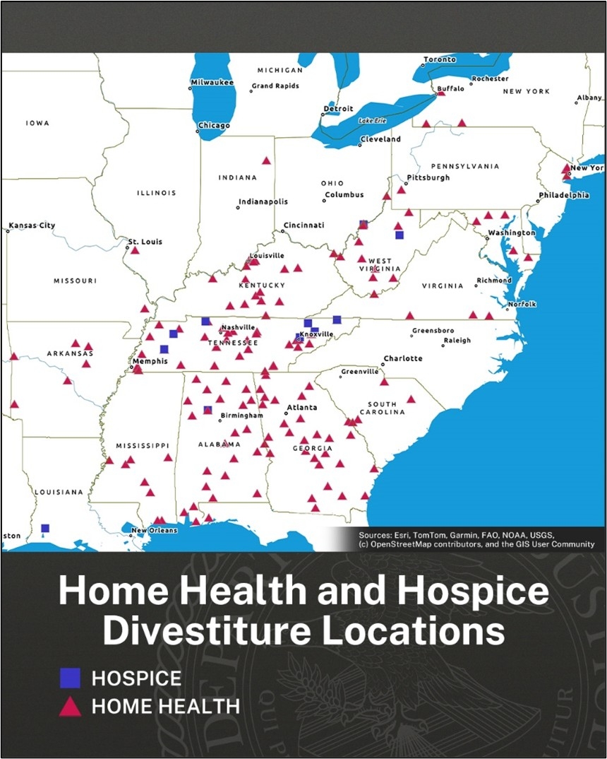 location_homehealth_divestitutre UnitedHealth Amedisys divestiture locations